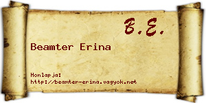 Beamter Erina névjegykártya